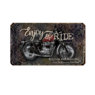 Enjoy the Ride Motorcycle Personalized Metal Sign