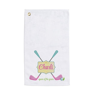 Preppy Golf Clubs Personalized Golf Towel