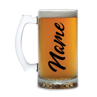 Personalized 16oz Beer Mug Black Letters