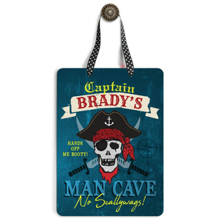 Pirate Themed Lil' Man Cave Personalized Hanging Dry Erase Board