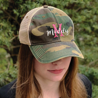 Mermaid Personalized Army Camo Trucker Cap