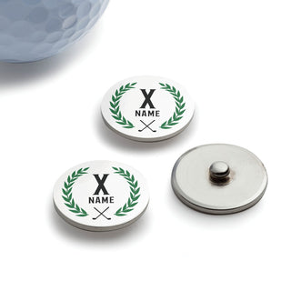 Laurel Wreath Personalized Golf Ball Marker Set of 3