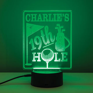 19th Hole Personalized Acrylic LED Night Light
