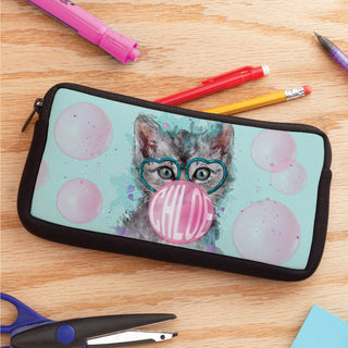 Bubble gum kitten pencil case with a name 