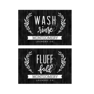 Wash and Rinse/ Fluff and Fold  Doormat - 18x27 Inch, 1/8" Thins -Set of 2