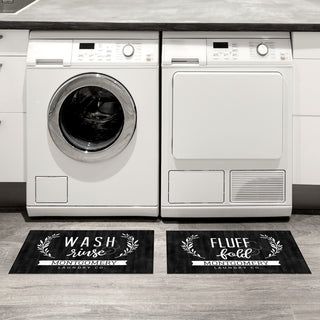 Wash & Rinse, Fluff & Fold 18x27 Thin Doormats -Set of 2