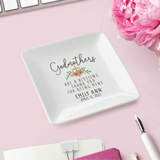 Godmothers Are A Blessing Personalized Square Trinket Dish