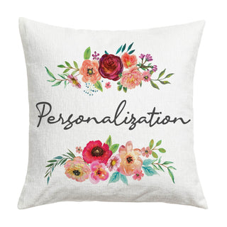 Floral Bouquet Personalized 17" Throw Pillow