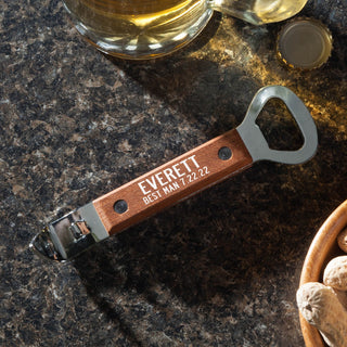 Your message wood bottle opener