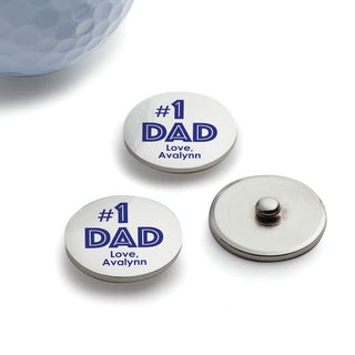 #1 Dad Personalized Golf Ball Markers - Set of 3