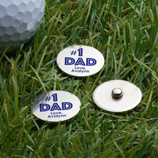 #1 Dad Personalized Golf Ball Markers - Set of 3