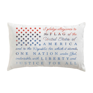 Pledge of Allegiance Personalized Lumbar Throw Pillow