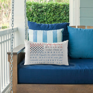 Pledge of allegiance lumbar throw pillow