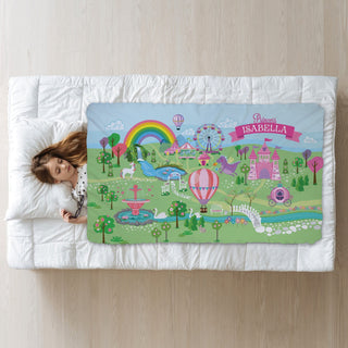 My princess playland throw blanket with name