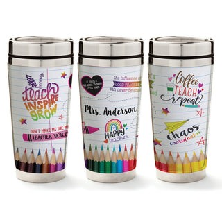 Teacher Colorful Quotes Personalized Travel Mug