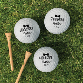 Wedding party bow tie golf ball