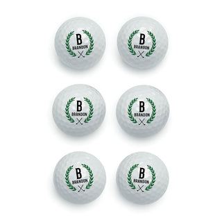 Wreath Personalized Golf Ball - Set of 6