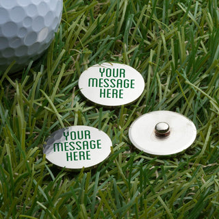 Your message here golf ball marker set with a message