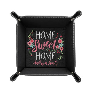 Home Sweet Home Personalized Leatherette Catch All