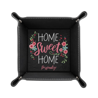 Home Sweet Home Personalized Leatherette Catch All