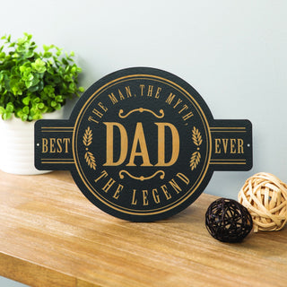 The Man, The Myth, The Legend Personalized Black Wood Plaque