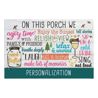 On This Porch We Personalized Doormat - 18x27 Inch, 1/4" Thick