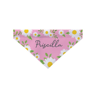 Daisy Pattern Personalized Pet Bandana