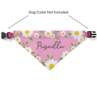 Daisy Pattern Personalized Pet Bandana