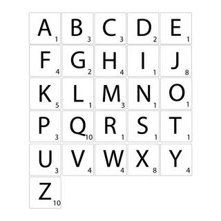 Build Your Own Word Puzzle 4.5" Black Wood Tiles
