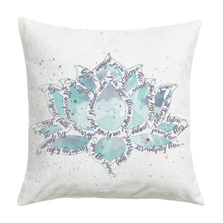 Inspirational Words Lotus 17" Throw Pillow