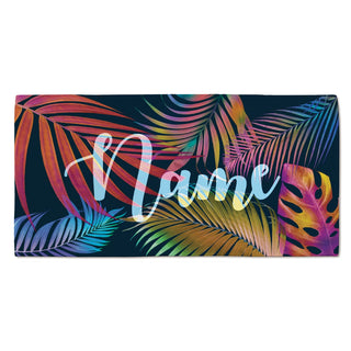 Polarized Palms Personalized Velour Beach Towel