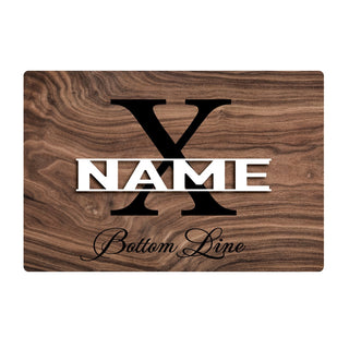 3D Layered Name Personalized Walnut Wood Plaque