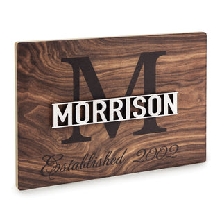 3D Layered Name Personalized Walnut Wood Plaque