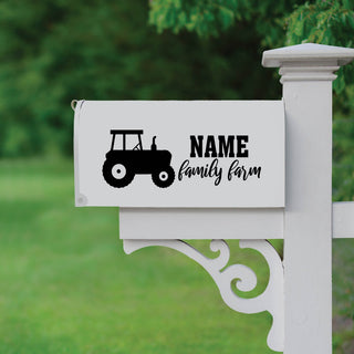 Family Farm Personalized Black Mailbox Decal