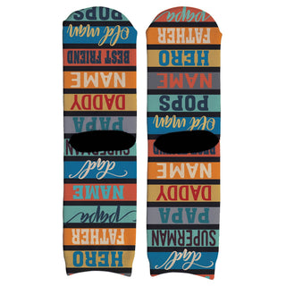 Dad Words Personalized Adult Crew Socks