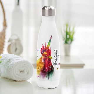 Chicken stainless steel water bottle with name