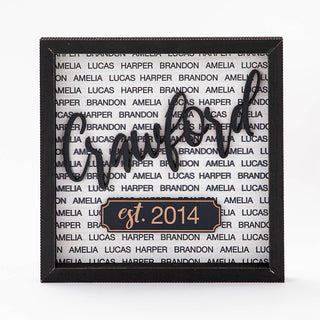 3D Layered Family Name Personalized Framed Wall Art