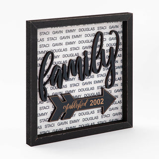 3D Layered Our Family Personalized Framed Wall Art