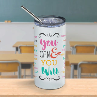 Teacher Affirmation Tumbler with Straw