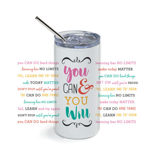 Teacher Affirmation Stainless Steel Tumbler with Straw