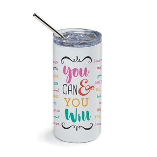 Teacher Affirmation Stainless Steel Tumbler with Straw