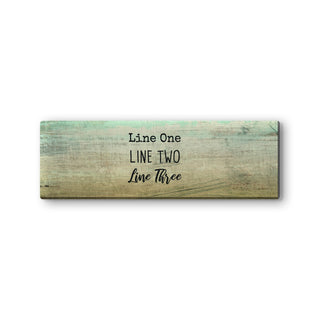 Your Message Here 3 Lines Personalized 9x27 Canvas
