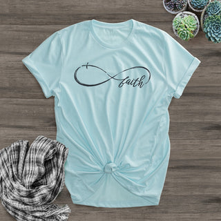 Infinity faith blue adult t-shirt 