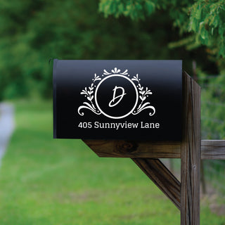 Fleur mailbox decal 