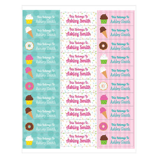This Belongs To Sweet Treats Personalized Weather Resistant Label - 60 count