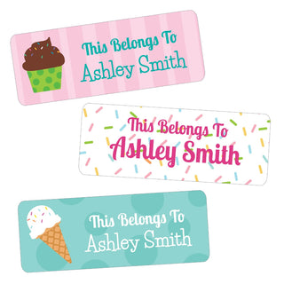 This Belongs To Sweet Treats Personalized Weather Resistant Label - 60 count