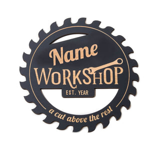 Saw Blade Personalized Wood Plaque