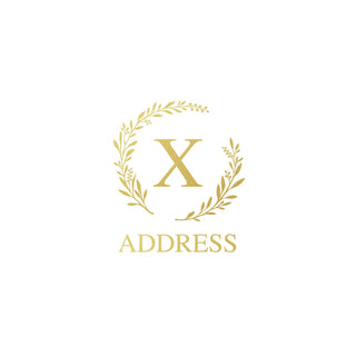 Wreath Personalized Gold Mailbox Decal