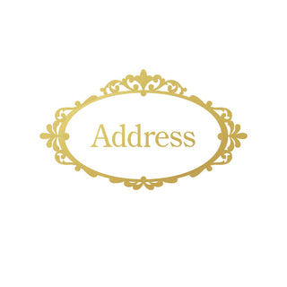 Ornamental Personalized Gold Mailbox Decal