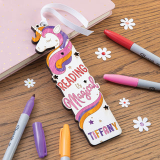DIY unicorn bookmark with name 